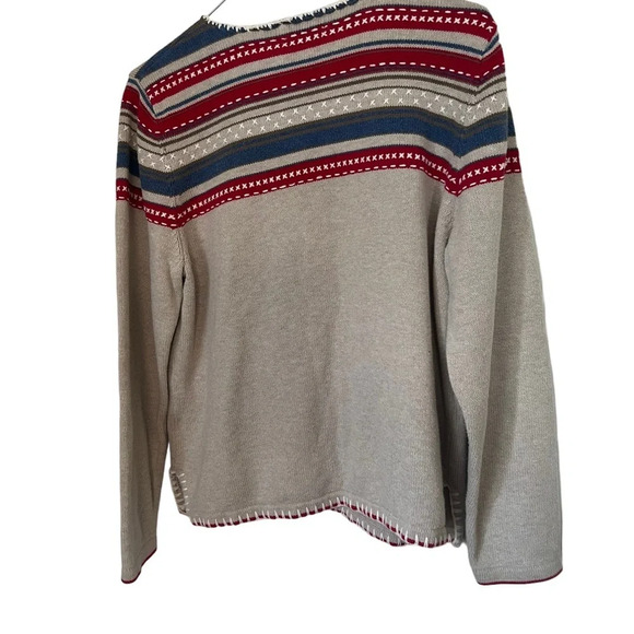 Hand Embroidered Striped Cardigan L - Picture 2 of 4